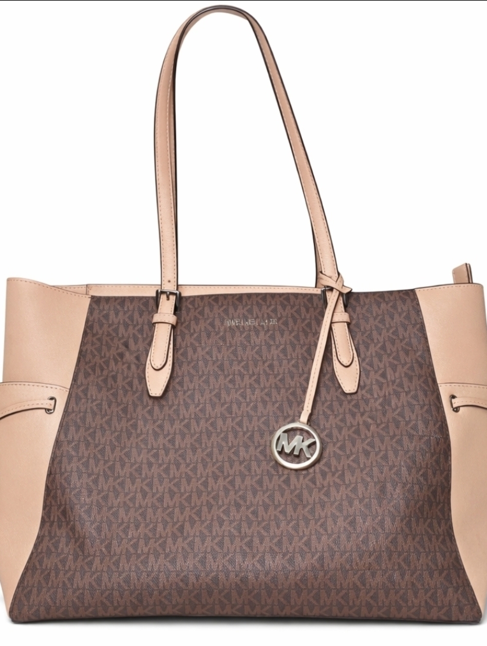 Michael Kors Gilly Jet Set Travel Large Tote | Signature Brown Acorn Leather Bag